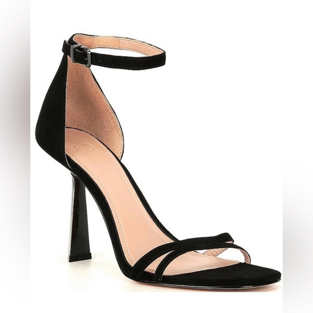 AD & Daughters NWOB Celina Black Suede Ankle Strap Heel Sandals SIZE 9.5